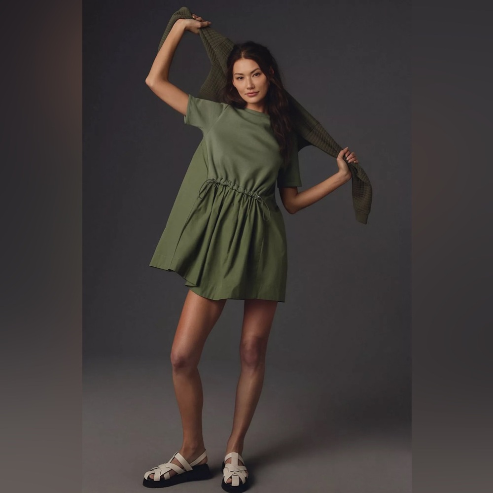 Anthropology Pilcro Short-Sleeve Sweatshirt Twofer Mini Dress